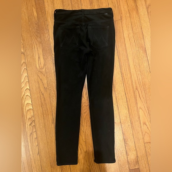 MOTHER High Waisted Looker in Tricks Of The Trade--black faux suede in size 26 - Picture 5 of 6